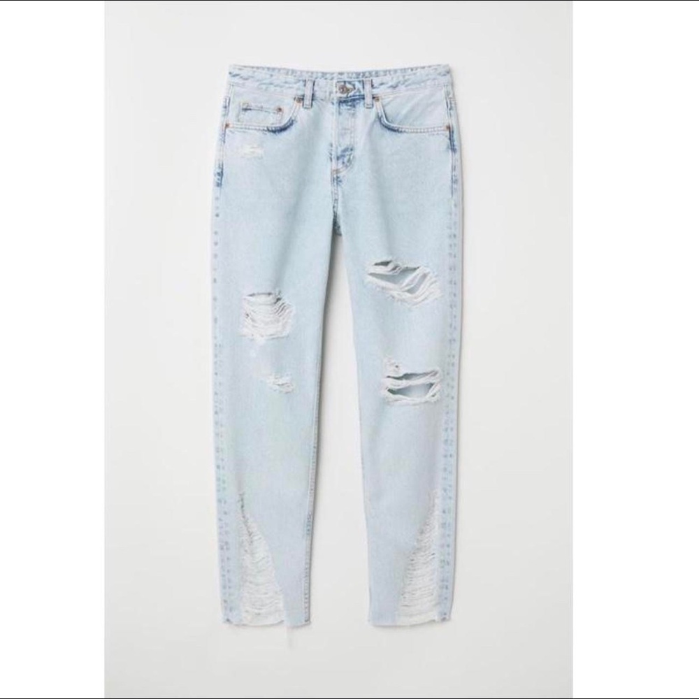 BNWT H&M Low Rise Boyfriend Ripped Jeans